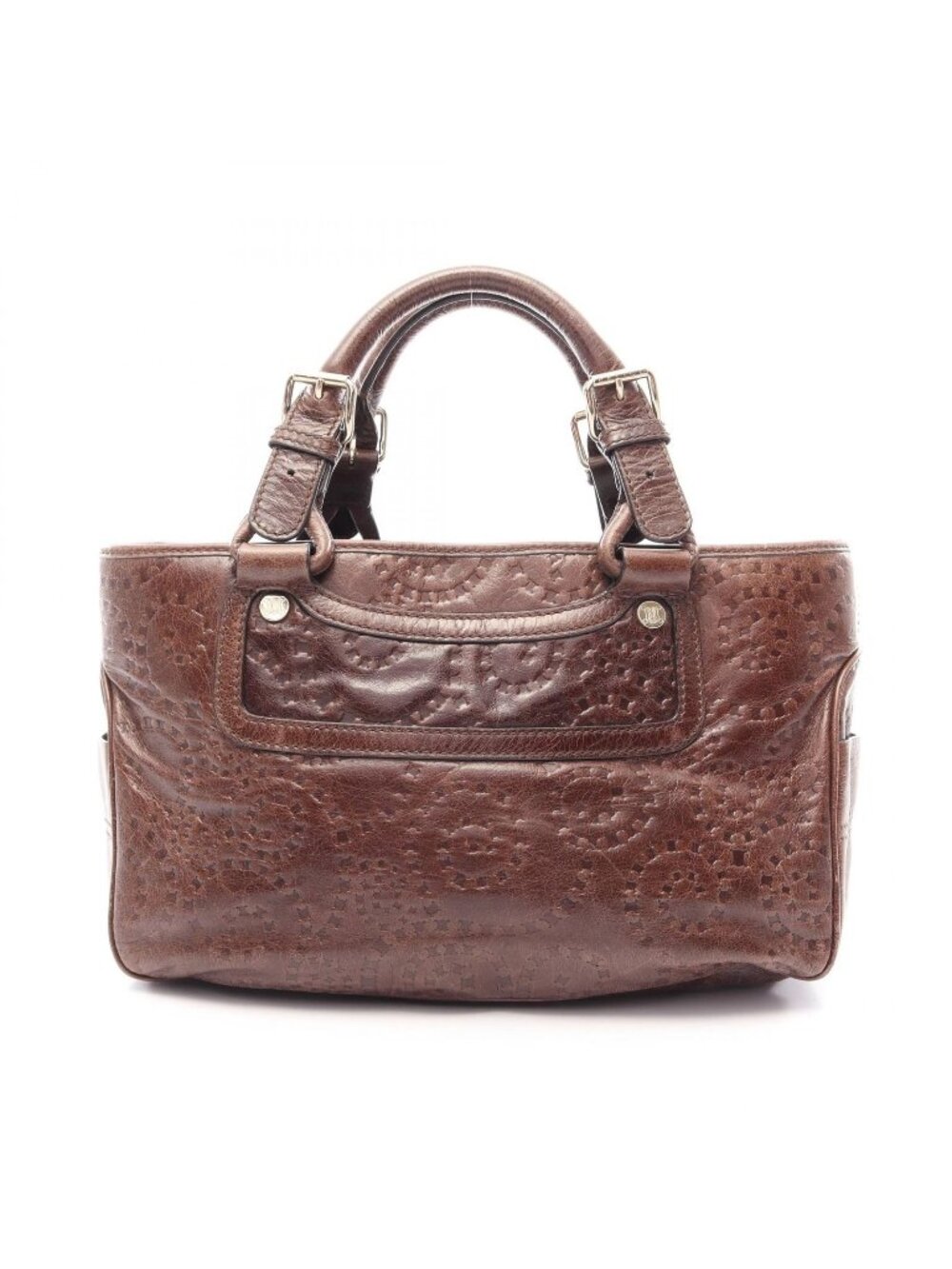 Celine Handbag Boogie Bag Brown Leather